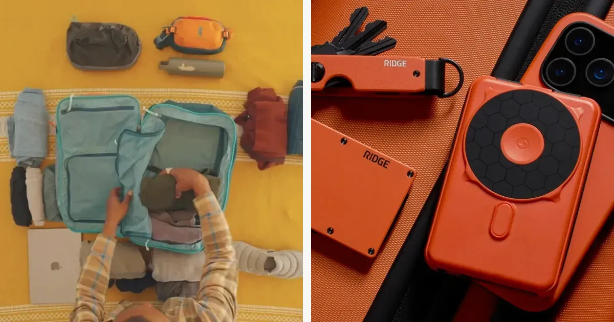 Outdoor trip packs and slim metal wallets from official outdoor and electronics storefronts