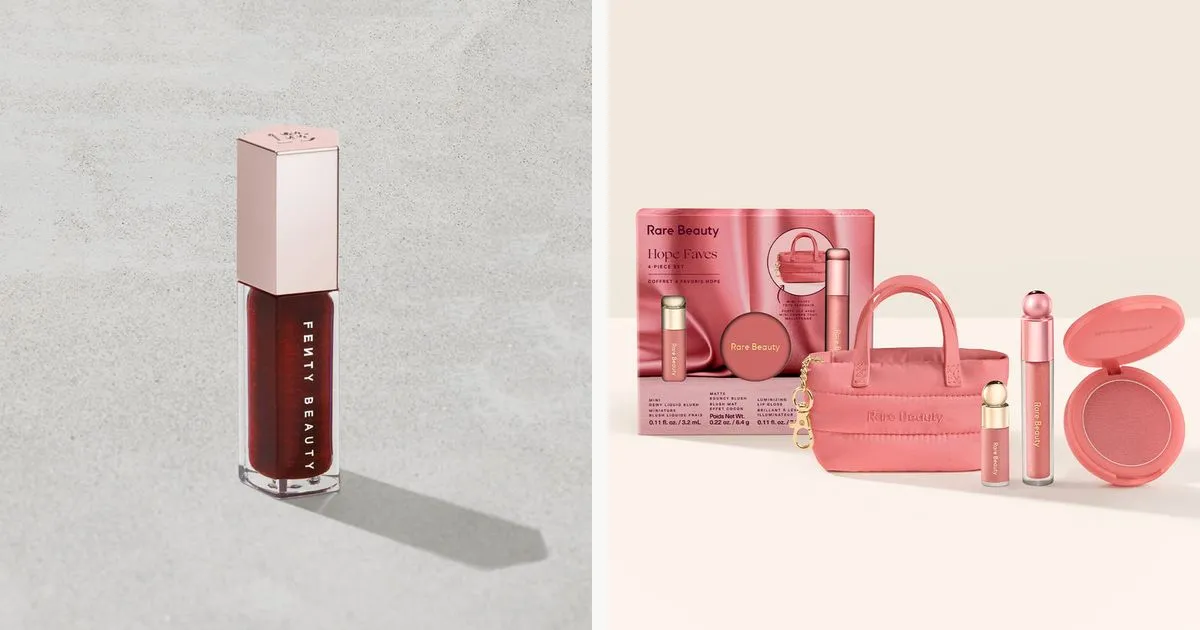 Foundation and liquid blush from official beauty storefronts