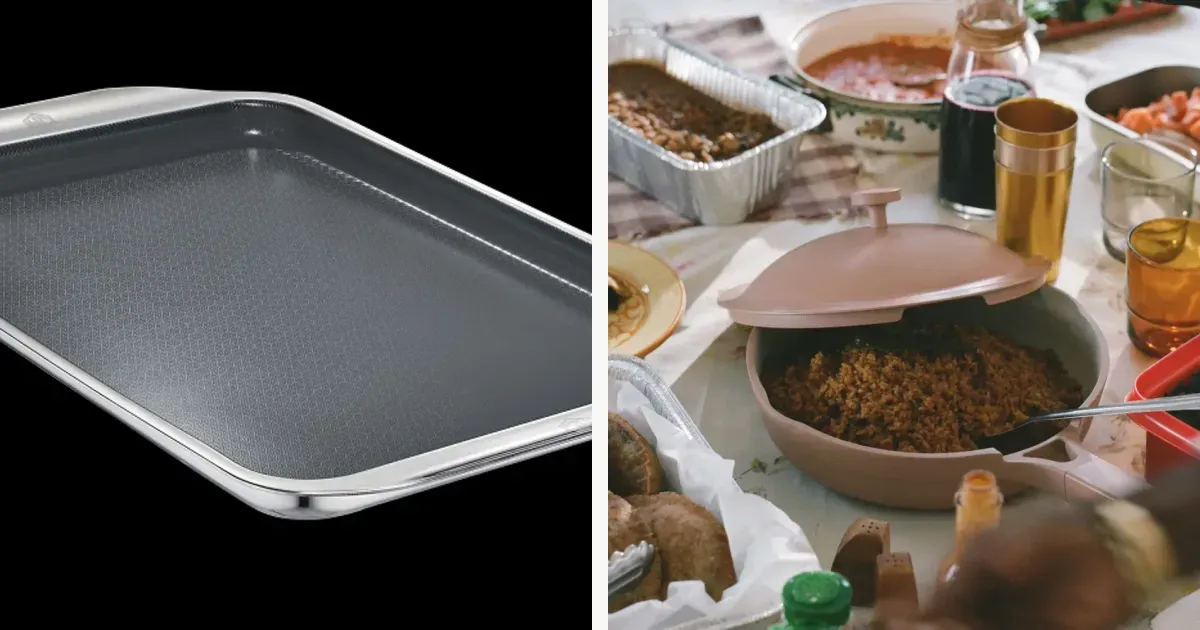 Hybrid honeycomb pans and colorful hero cookware from official kitchen storefronts