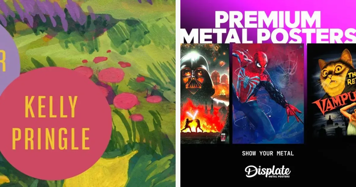 Archival giclée prints and magnetized metal posters from official art storefronts