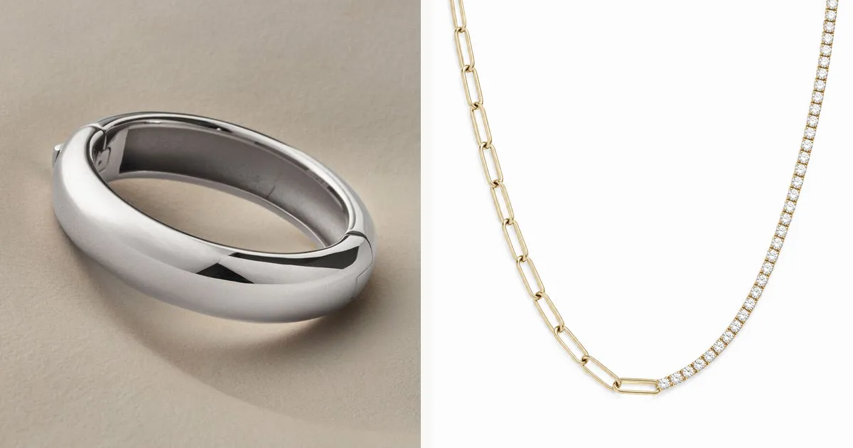 Sculptural plate and everyday gold jewelry from official jewelry storefronts