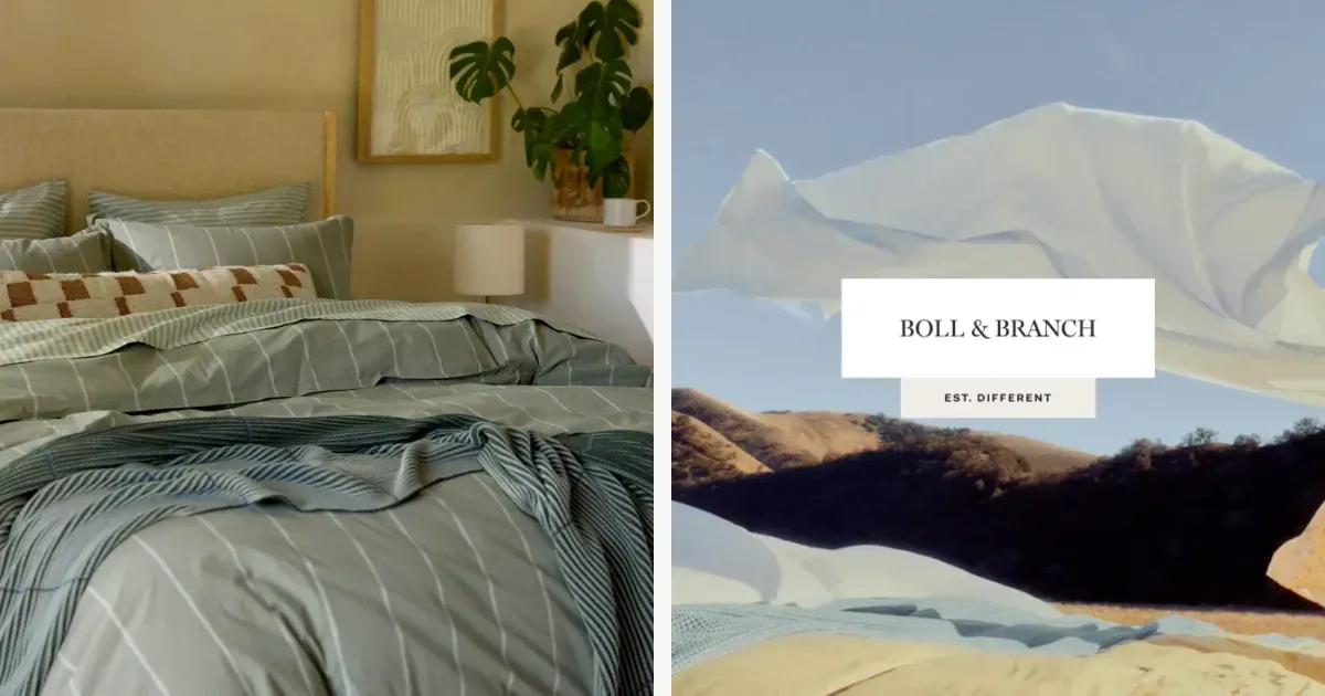 Washed percale and organic sateen bedding from official home storefronts