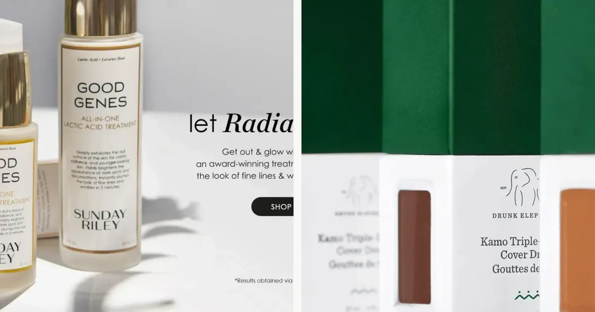 Lactic acid treatments and biocompatible serum bottles from official beauty storefronts