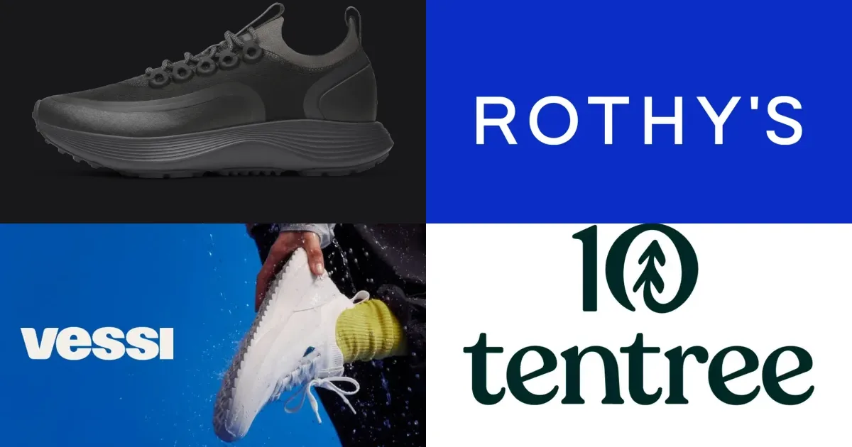 Everyday sneakers from Allbirds and neighboring brand storefronts